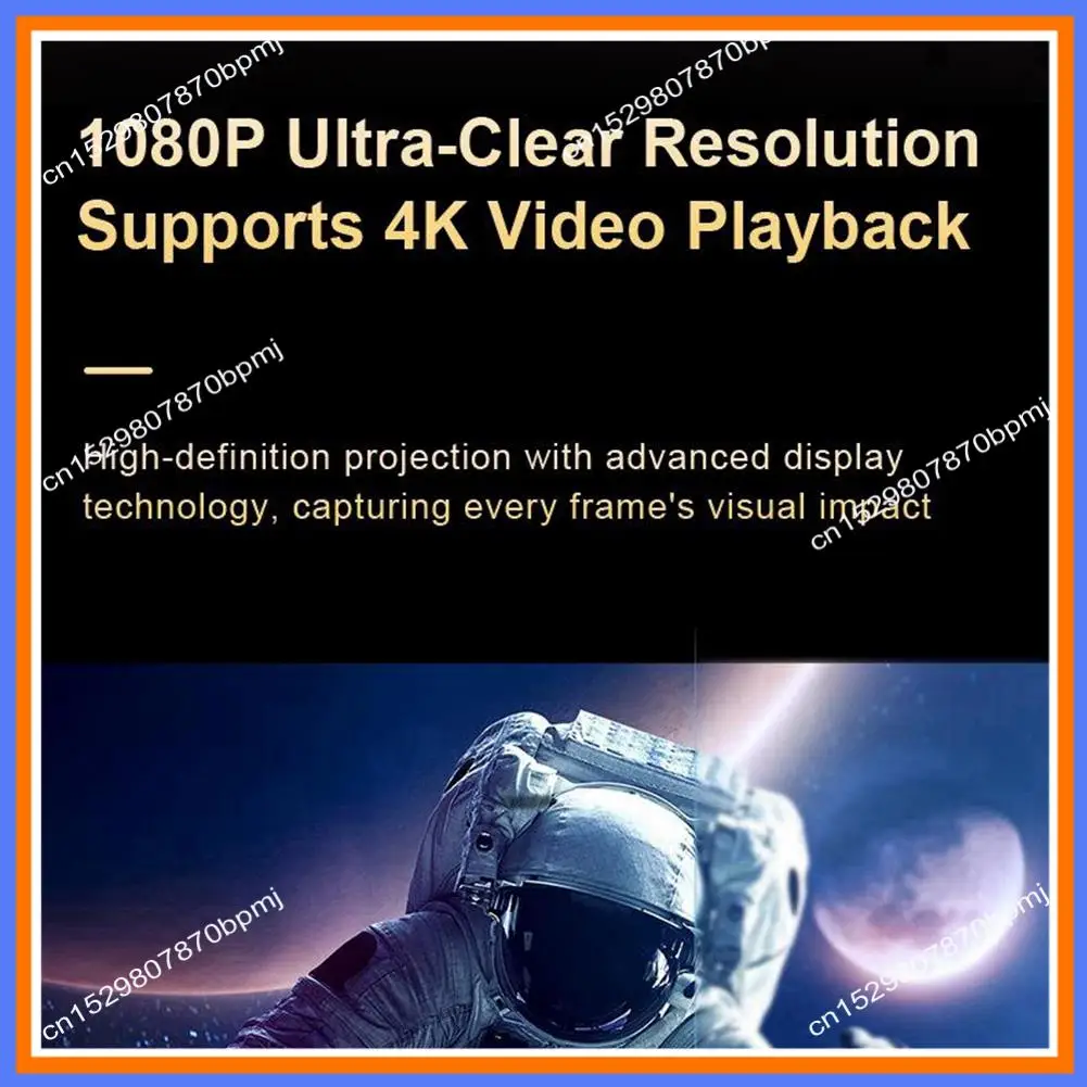 

BAAE Mini Projector X5 Portable 4K Video Height Adjustment Portable Support , USB, PC, TV Box EU Plug