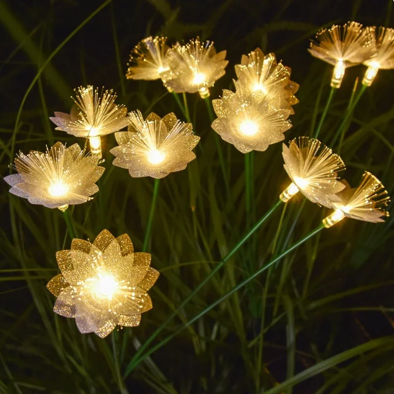 

Solar Powered Fiber Optic Butterfly Flower LED Lights Outdoor for Garden Wedding Yard Patio Decor