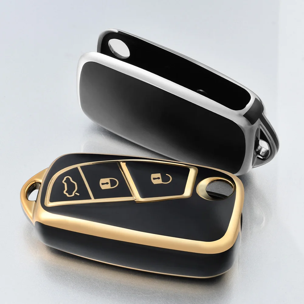 Funda de TPU para llave de coche, Carcasa protectora para Fiat 500, Panda, Stilo, Ducato, Grande, Bravo, Punto, Minibus, accesorios Fob, 3 botones
