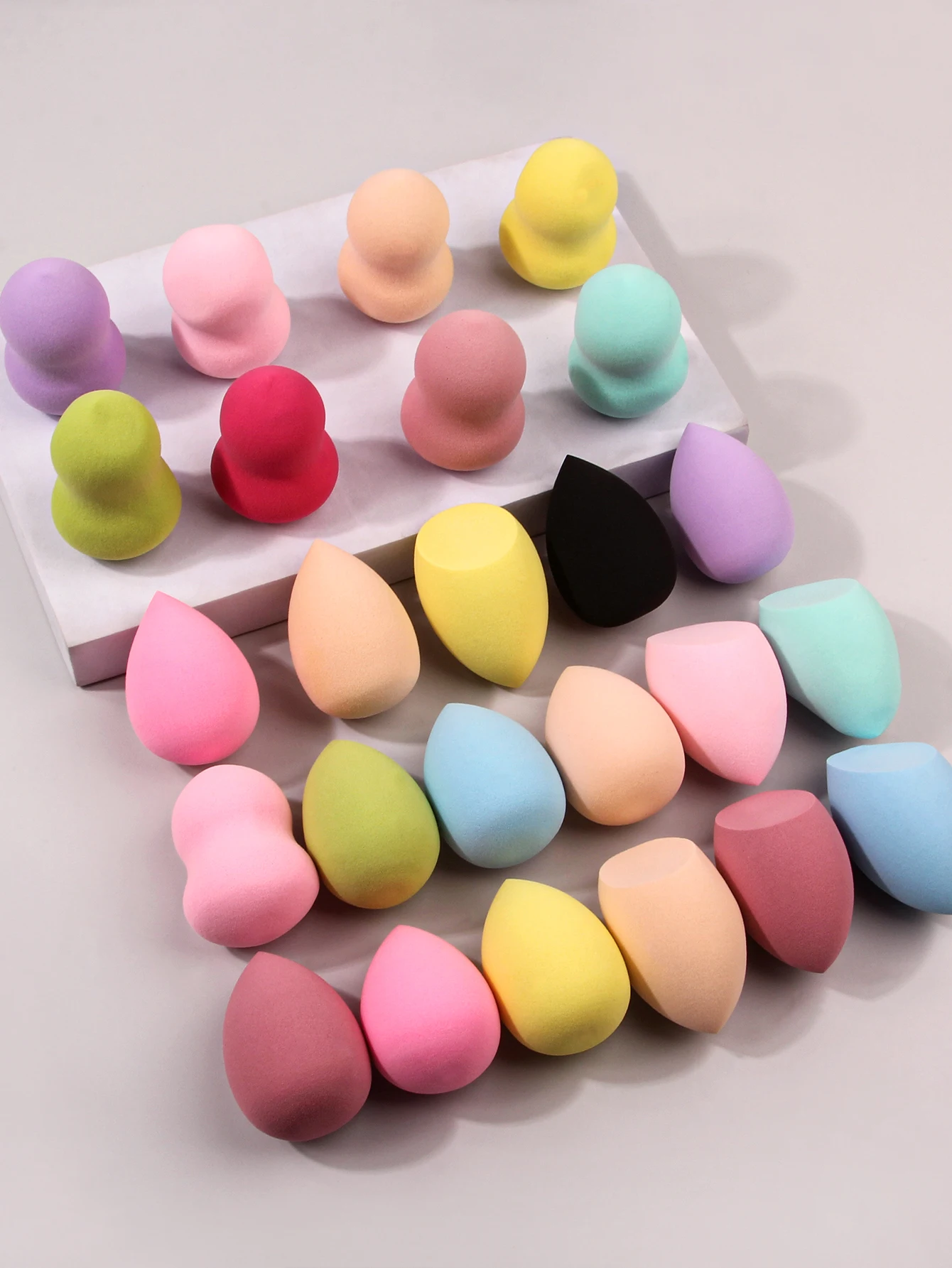 25pcs Portable  Beauty Eggs Powder Makeup Eggs Wet & Dry Makeup Sponge Air Cushion Makeup Eggs  Brush Beauty Eggs Makeup Tools