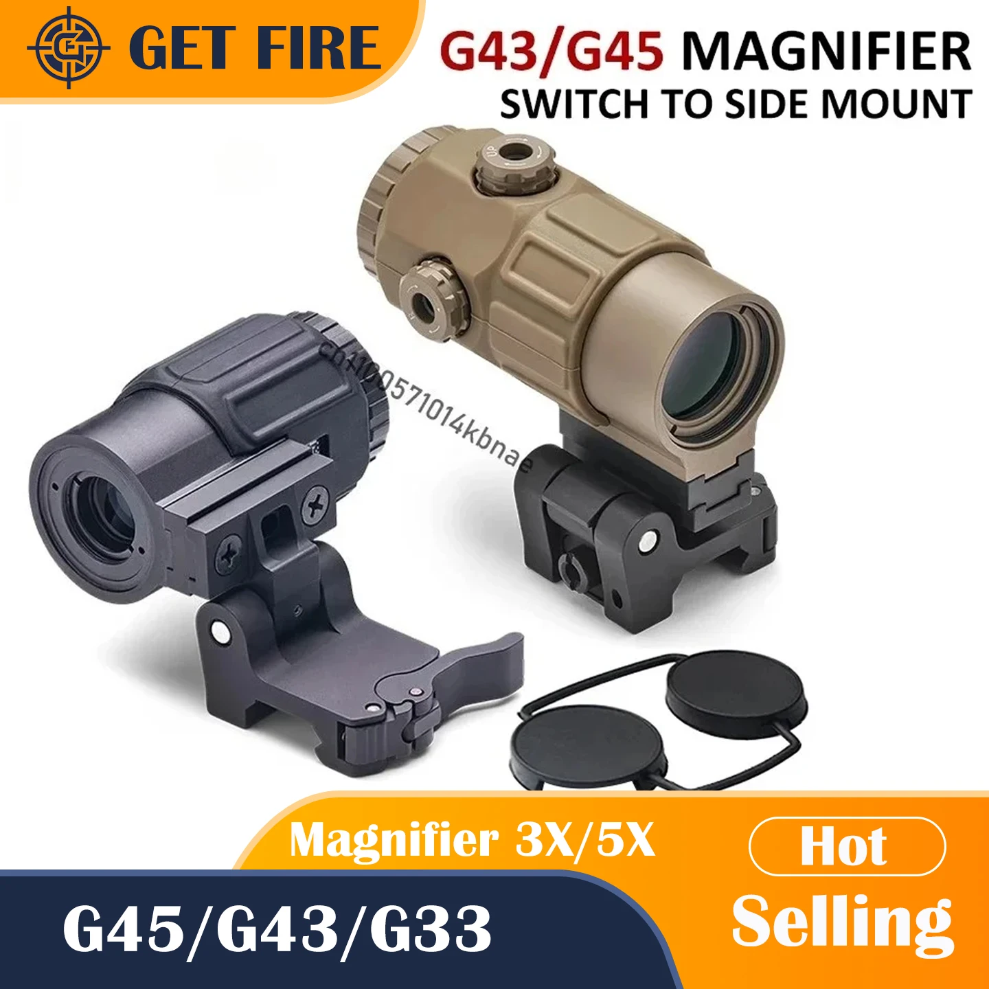 

Magnifier G45/G43/G33 3X/5X Rifle Compact Optic Sight Scope for 20mm Pictinny Rail STS.QD Mount Hunting Airsoft AR15 Gear