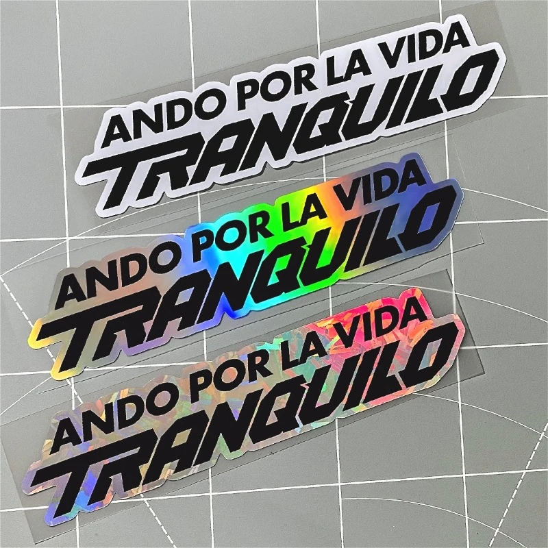2Pcs/set Spanish Style Waterproof Vinyl Stickers for Motorcycle Fairing Fuel Tank Car Body Decor