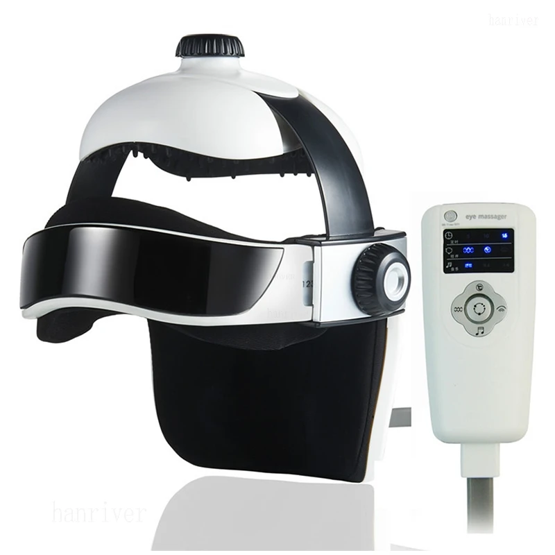 110V-220V 3D Electric Head Massager Intelligent Air Pressure Vibration Finger Press Relaxation With Music Soothing Relax Helmet