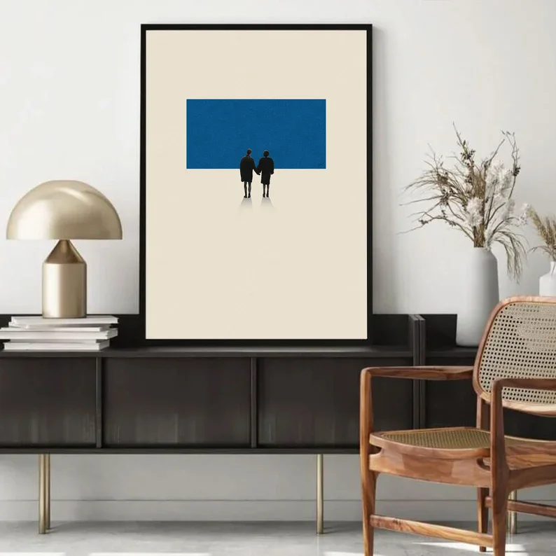 Retro Mid Century Abstract Classic Movie Inspired Fight Club/Dune/Pulp Fiction Poster Canvas Painting Wall Pictures Home Decor