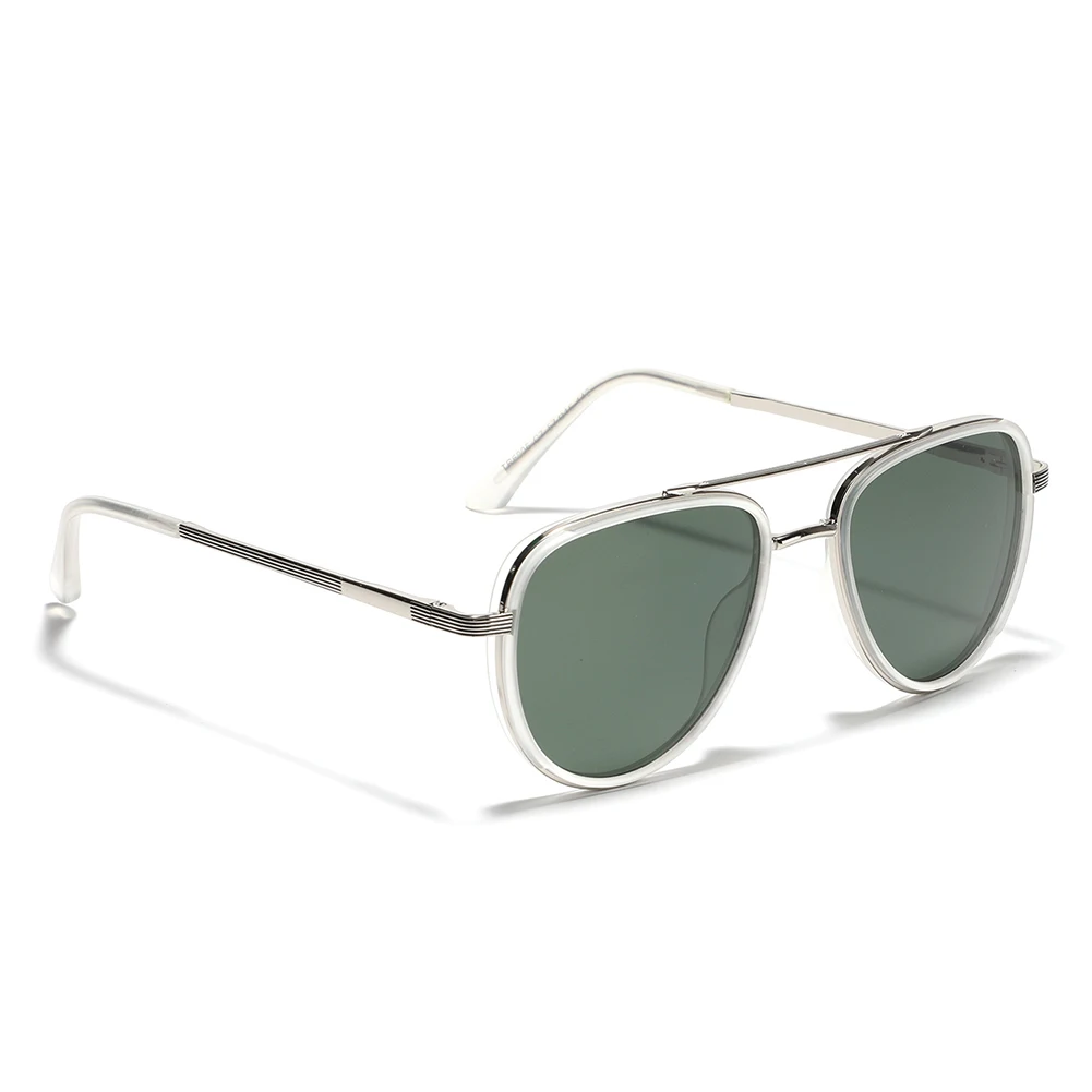 Peekaboo unisex polarized sunglasses for men half metal tr90 retro sun glasses for women summer style green grey brown 2024