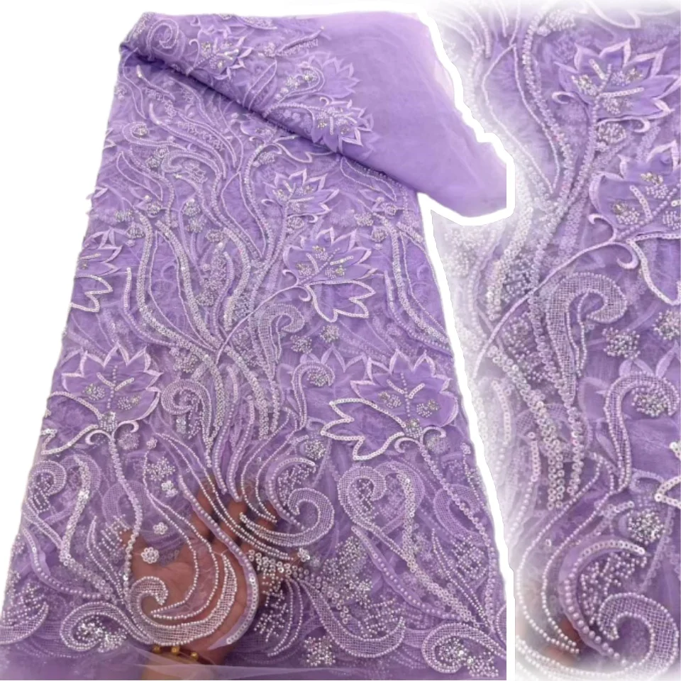 أحدث الأخضر الأفريقي ثلاثية الأبعاد زين مطرز تول النسيج عالية الجودة الفرنسية الترتر نسيج دانتيل مطرز لفساتين الحفلات AH1552 #4