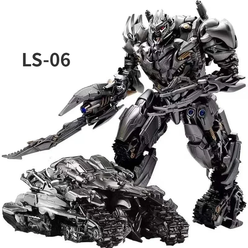 ในสต็อกเปลี่ยนของเล่นLS-06 LS06 ถังMegatron 33 ซม.ภาพยนตร์ซูมโลหะผสมรุ่นหุ่นยนต์ตัวเลขการกระทําของเล่นของขวัญ