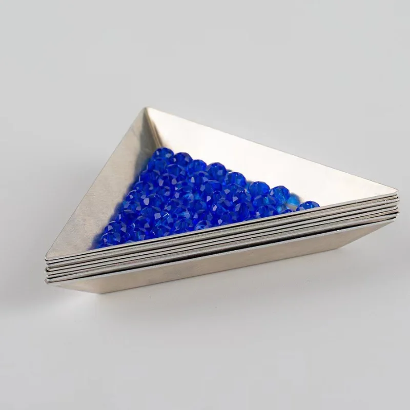 Aluminum Triangle Sorting Plate Jewelry Bead Display Tray Loose Bead Organizer Nail Art DIY Craft Storage Classification Tool
