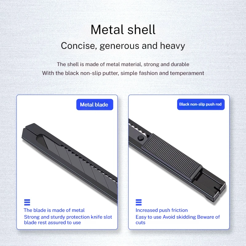 ديلي بلاك بليد سكّين متعدّد الاستخدامات ساعي معدني صغير لورق الحائط الورقي المصنوع يدويًا نحت الفن الحادة القياسية