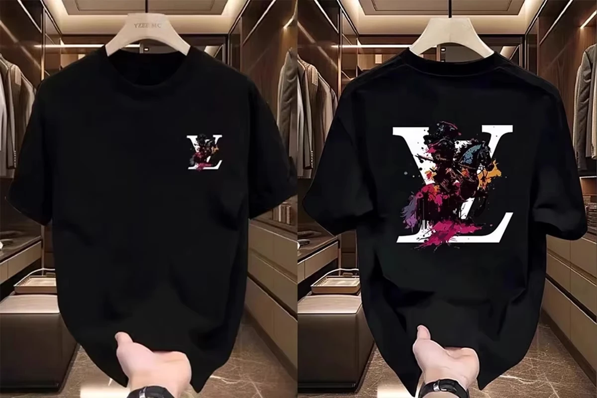 

Модные брендовые высококачественные модные мужские и женские футболки с короткими рукавами в Корейском стиле, повседневные футболки с круглым вырезом и принтом с половиной рукавов