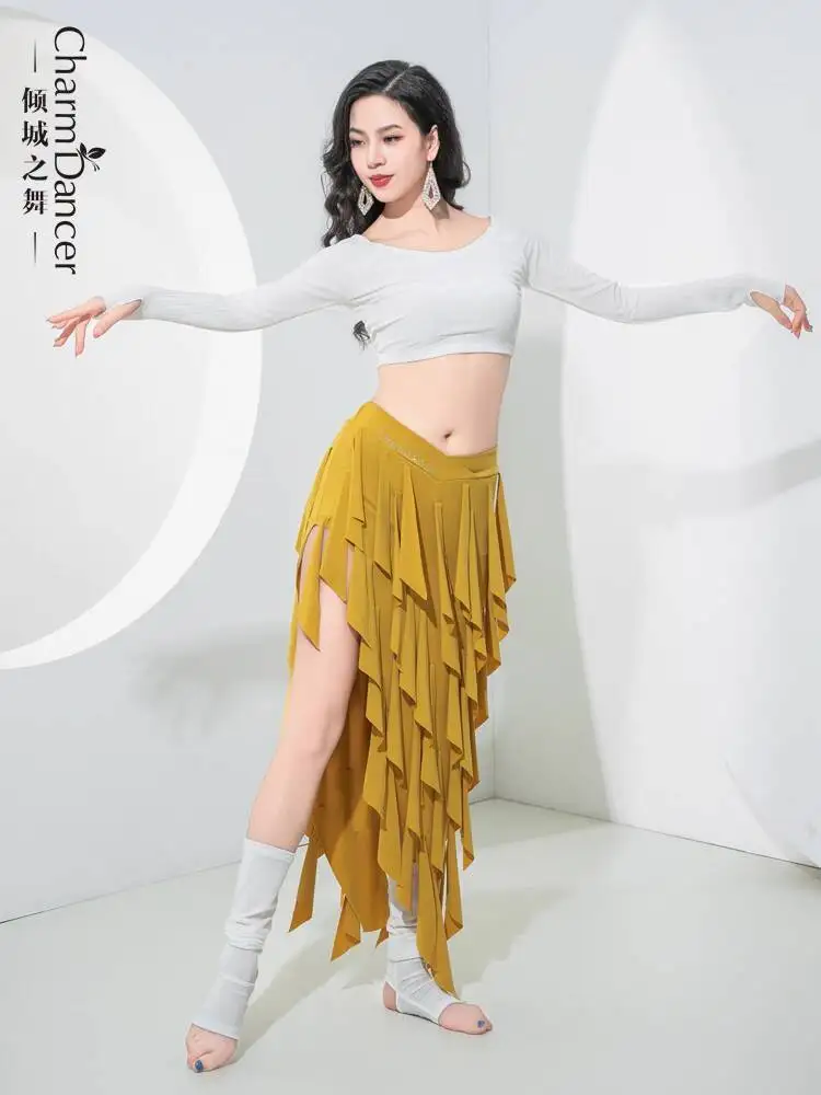 アリュールダンス ベリーダンス 練習着セット 2025 春夏新作 長袖 ダイナミック タッセルスカート グループ練習着