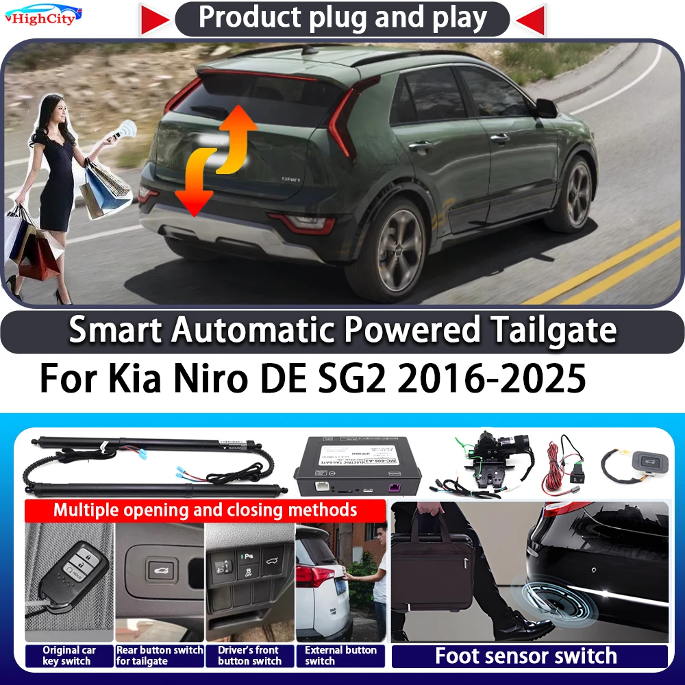 

For Kia Niro DE SG2 2016-2025 OEM Smart Automatic Powered Tailgate Key Control Trunk Lift Close Kit Electric Power Tailgate