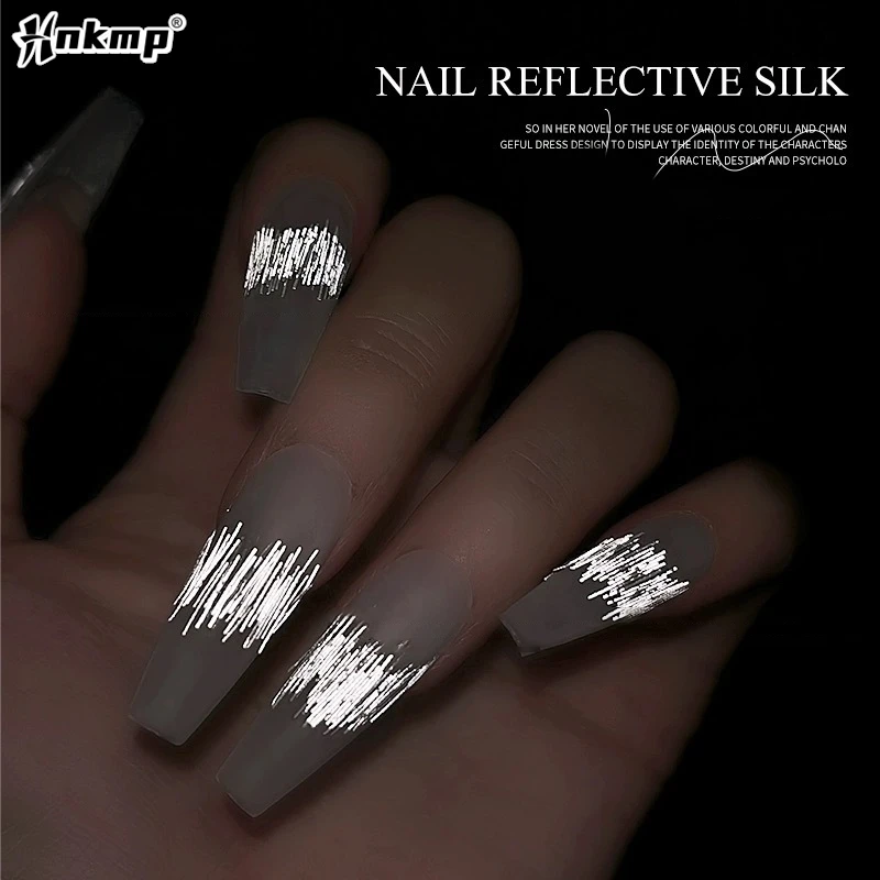 Reflecterende Glitter Franse Nagelstickers Strip Lijn Franse Tips Transfer Nail Art Decoratie Manicure Nagels Accessoires En Gereedschappen