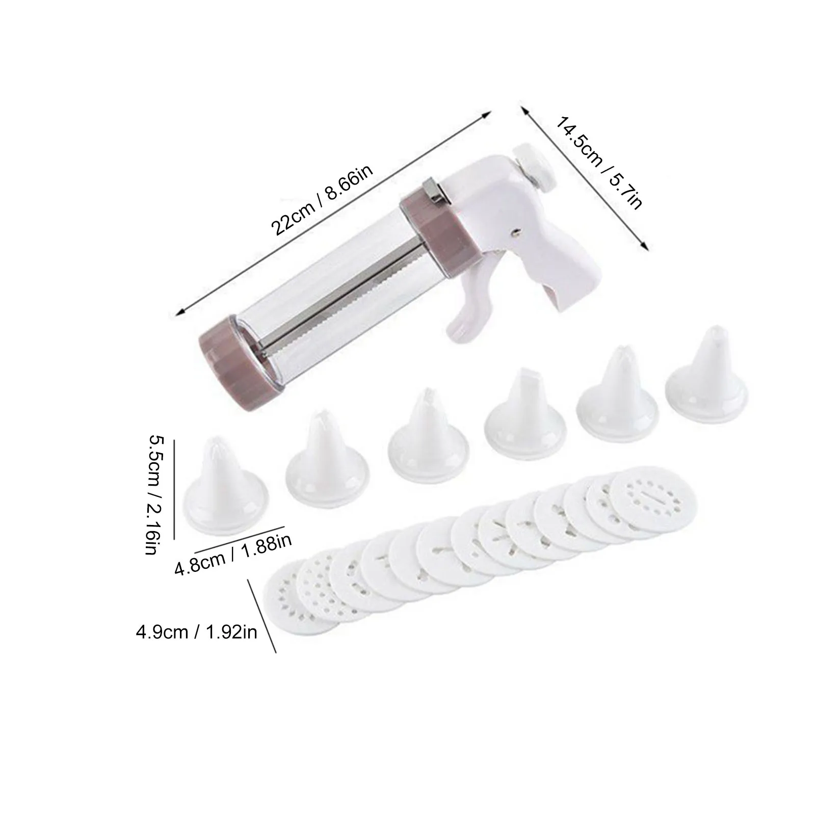 Cookie Cutter Mold Gun Press Icing Kit DIY Pastry Syringe Extruder Nozzles Piping Cream Biscuit Maker Cake Tools