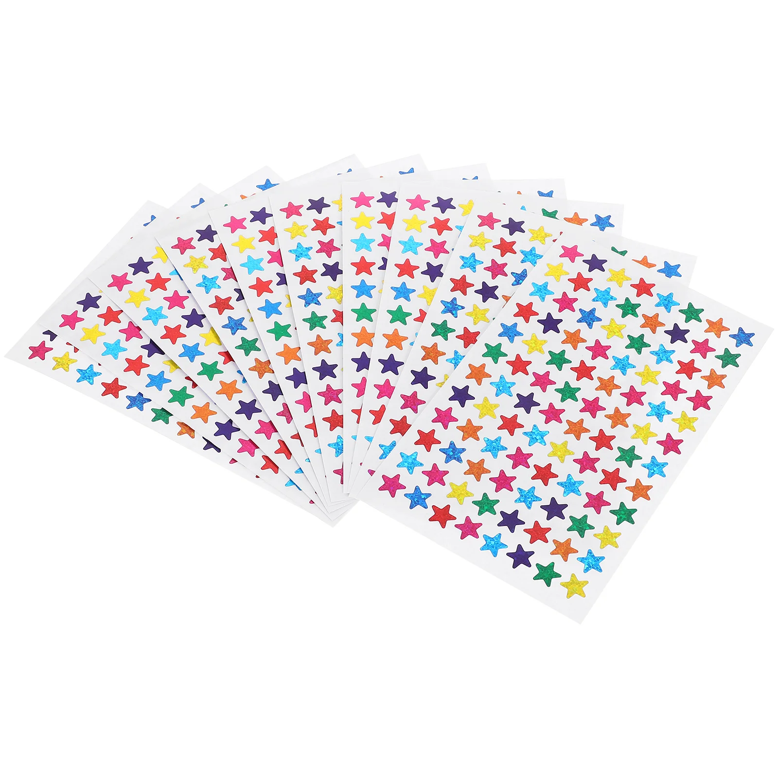 Kids Decor Colored Stars Labels Bling Sparkle Various Shiny Child