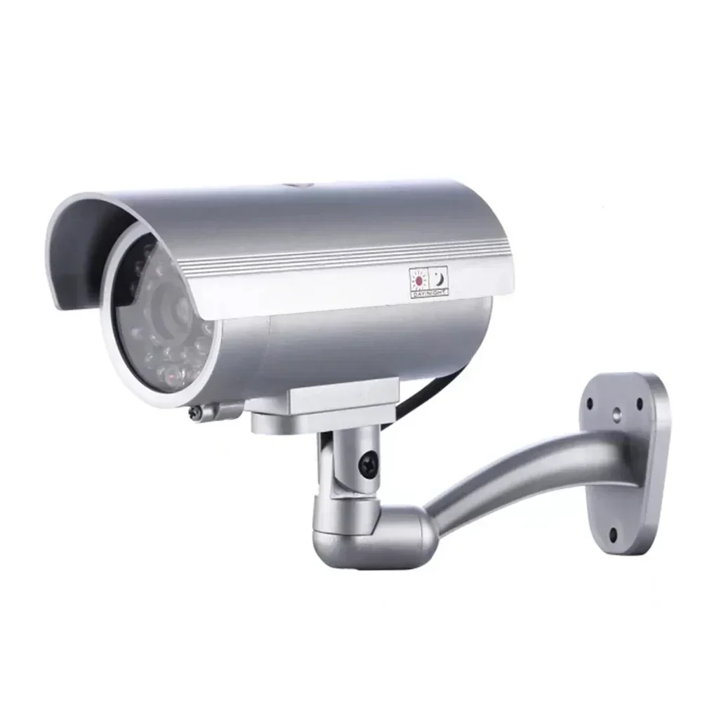 DUNICCTV-Fausse caméra d'extérieur étanche, moniteur de lumière LED, surveillance de sécurité à domicile, simulation de protection