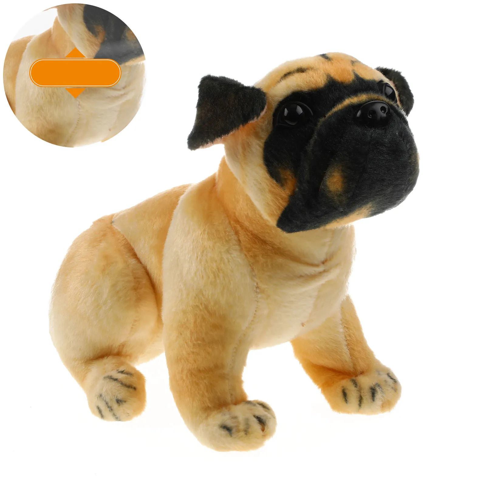 

1Pcs Adorable Pug Shaped Soft Stuffed Animal Cute Compact Decorative Throw Pillow for Kids Adults Home Decoration Gift