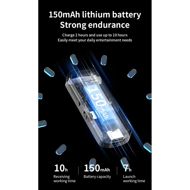 Transmissor receptor de áudio sem fio Bluetooth 5.4 Adaptador Bluetooth AUX de 3,5 mm para telefones automotivos tablet laptop