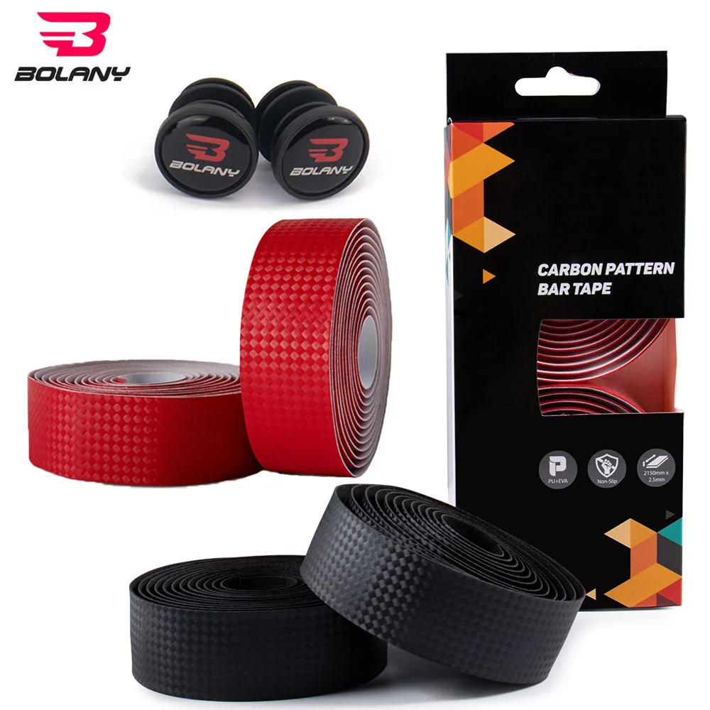 

BOLANY Road Bike Shock absorption Handlebar Tape 2pcs PU+EVA Cycling Bar Tape Soft Breathable Anti-Slip Durable Bar Bartape