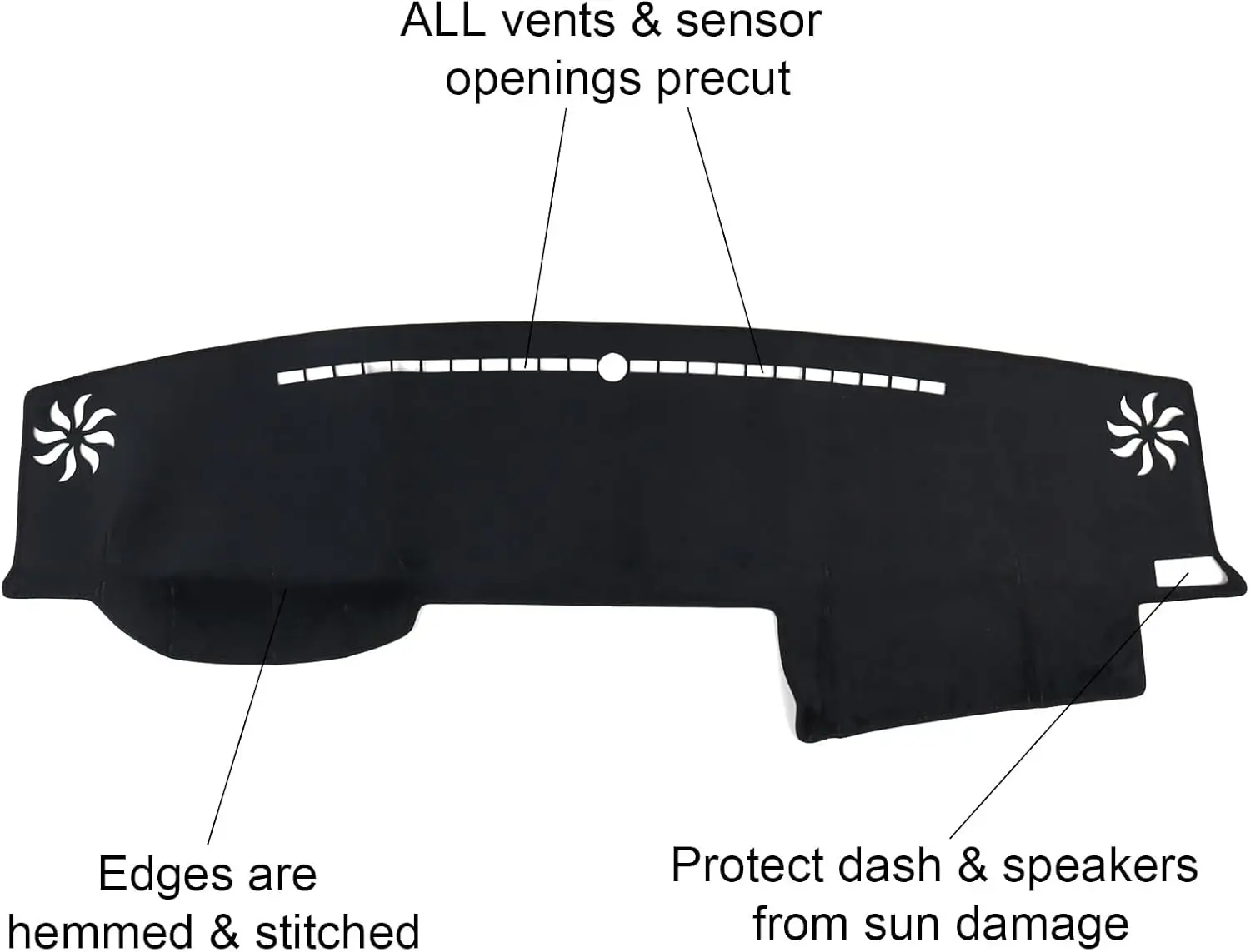 غطاء داش لسيارة تويوتا 4 رانر 2010-2024 وتويوتا تاكوما 2016-2023 ملحقات غطاء لوحة القيادة من الفلانيل غطاء داش حصيرة