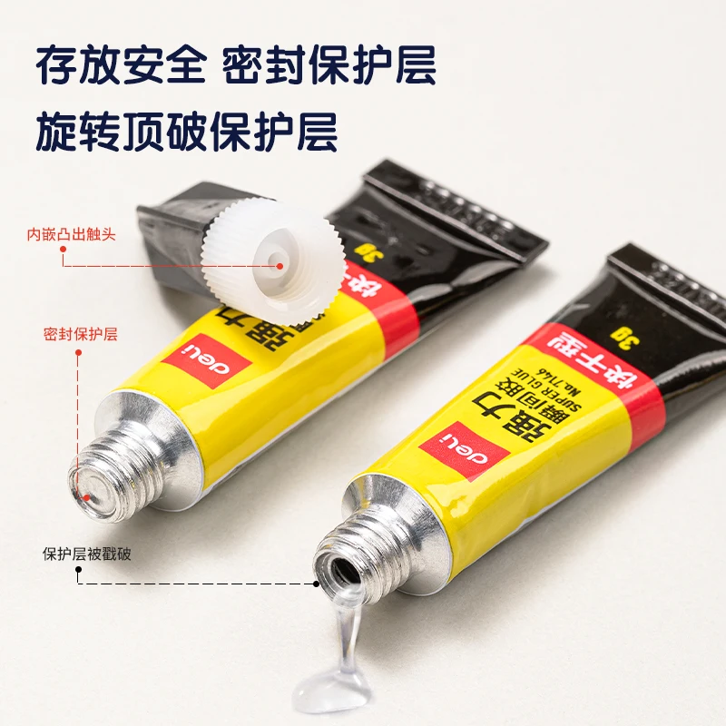 1-8pcs Deli 502 Liquid Adhesive Diy Office Glass Phone Metal Ceramic Contact High Quality Durable Glass Super Glue Supplies