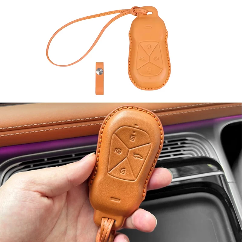 Car Key Protective Cover Fit for Xpeng G6 G9 High-end Original Car Color Remote Control Special Modified All Inclusive Key Bag