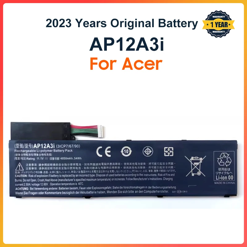 AP12A3i for Acer Aspire Timeline Ultra M3 M5 M3-581TG M3-481TG M5-481TG M5-581TG AP12A4i 11.1V 4850mAh