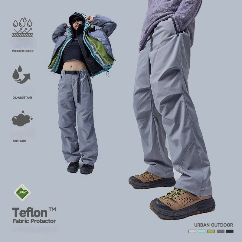 

Men'sTeflon Three - Way Protective Fleece - Lined Outdoor Sports Cargo Pants：Unisex Wrinkled Water - Resistant Paratrooper Style