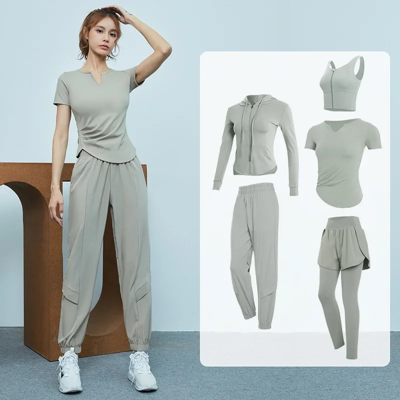 Yoga suit for women in summer 2024, new slimming and high-end fitness suit, morning running, Pilates exercise and fitness set