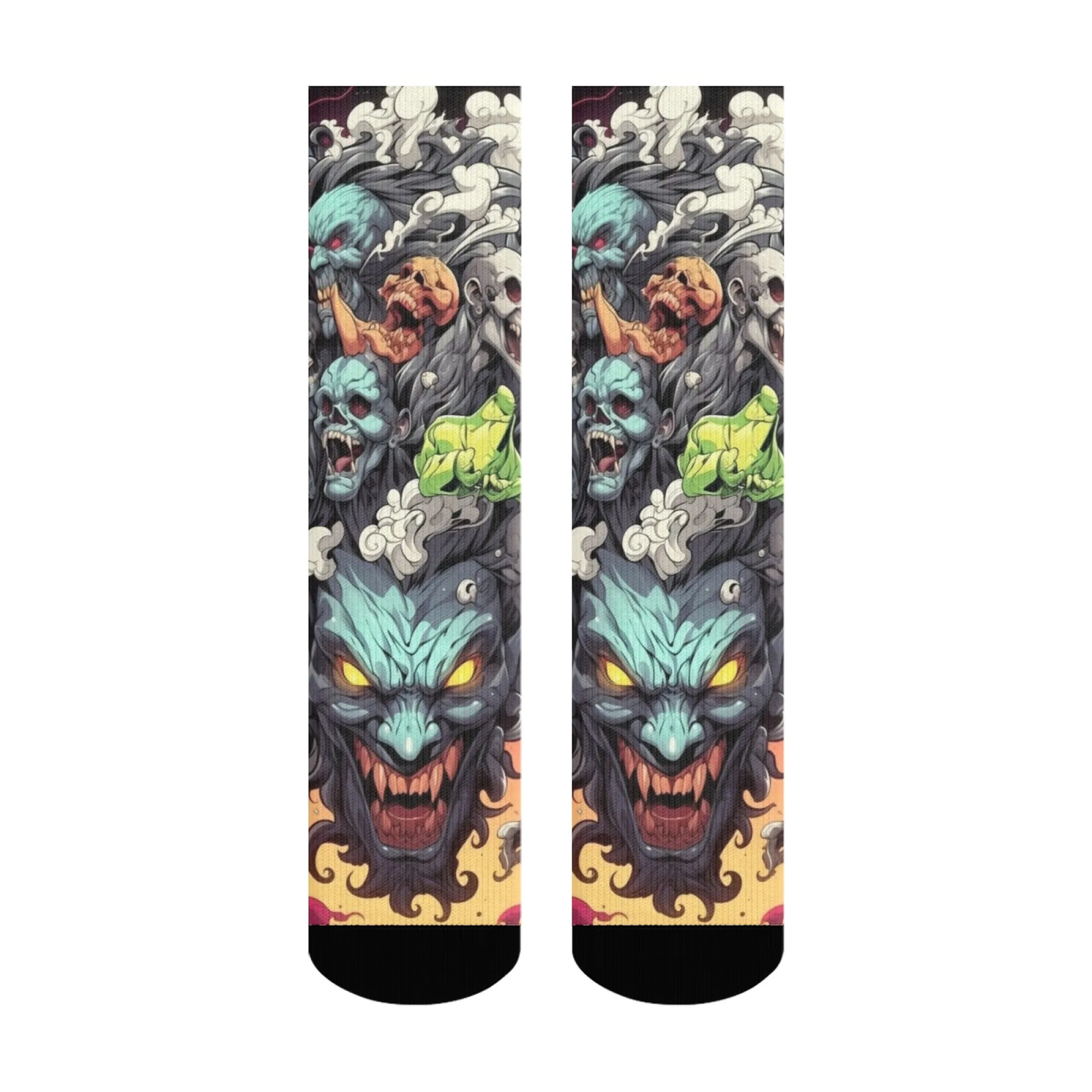 

Gothic Style Devil Skull Print Socks Soft Comfortable Skin-friendly Men's Socks Outdoor Sports Fitness Street Punk Crew Socks