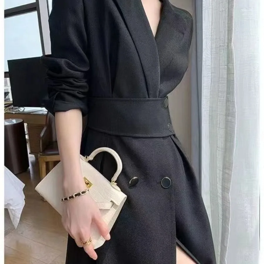 

【New style】Spring and autumn high-end suit socialite style fashionable new style waist slimming long-sleeved suit collar mid-le
