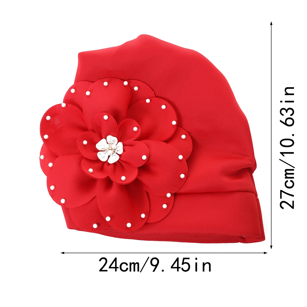 Gorro turbante de flor grande exagerado para mujer, tela de buceo, gorro africano para envolver la cabeza, hiyab musulmán, turbantes, tocado