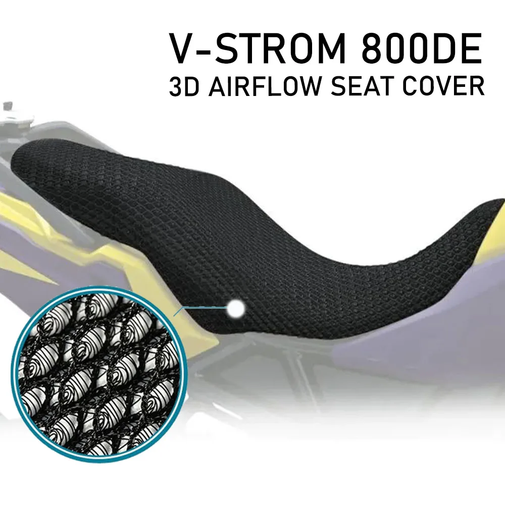 

For SUZUKI V-STROM 800 V STROM 800DE vstrom 800de Motorcycle Seat Cover Seat Cover Seat Protect Cushion 3D Airflow Seat Cover