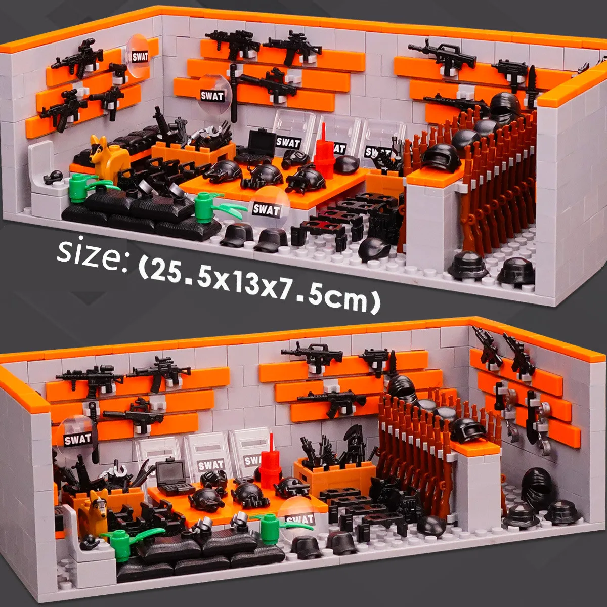 MOC 軍事ビルディングブロック WW2 戦争ブロックおもちゃ SWAT アーセナルハウスコンストラクターレンガのおもちゃ男の子のギフト互換性のあるクラシック