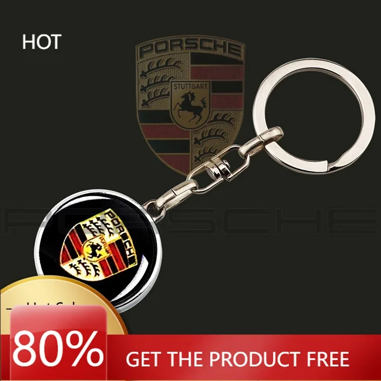 

Металлическая эмблема-наклейка для автомобиля Porsche, брелок-подвеска для ключей, аксессуар для Porsche 911, 718, Taycan, Panamera