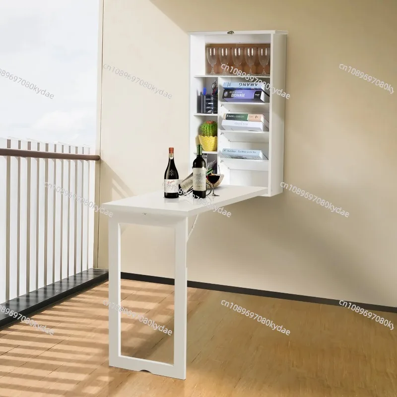 Wall-mounted folding table household portable table space-saving creative living room wall-mounted desk bar folding table