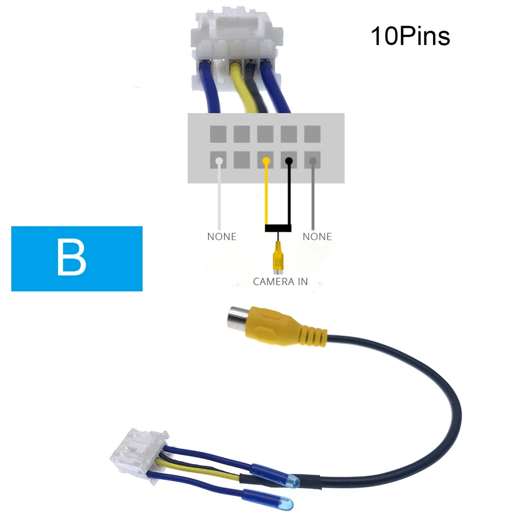 Universele 10 Pin Rca Achteruitrijcamera Video-ingang Wifi Kabel Adapter Bedrading Connector Android Multimedia Navigatie Radio Dvd