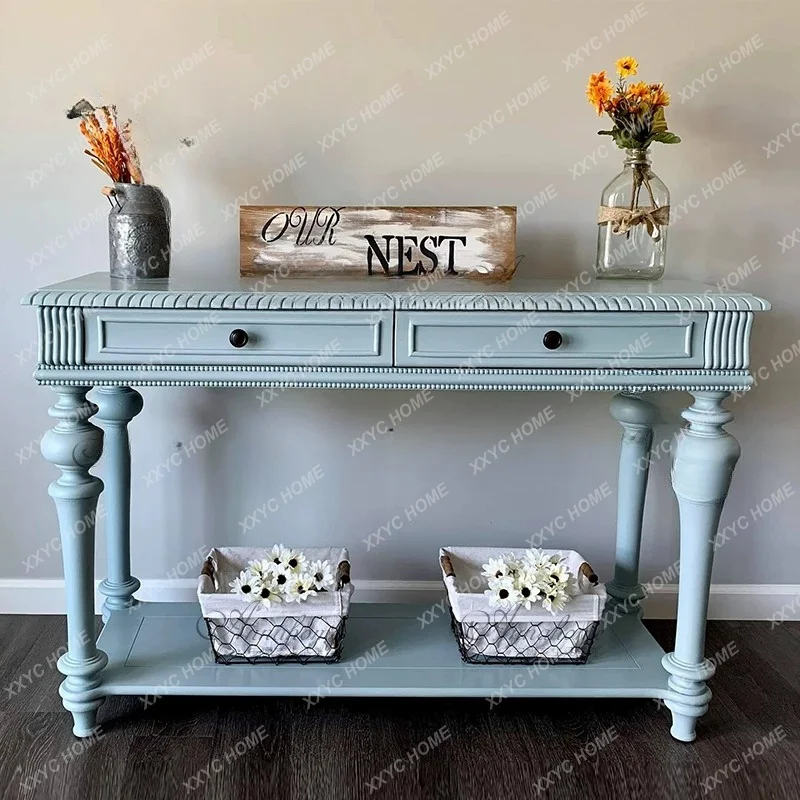 Minimalist Roman Column Console Table Living Room Storage Table Bedroom Entryway Table