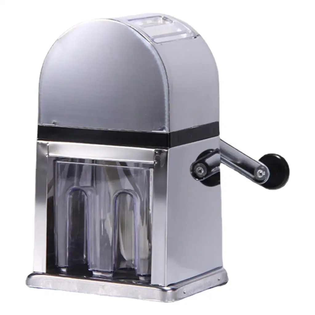 Portable Manual Ice Shaver Small Size BPA Free Ice Chipper Handheld Maker Machine for Kitchen Countertop