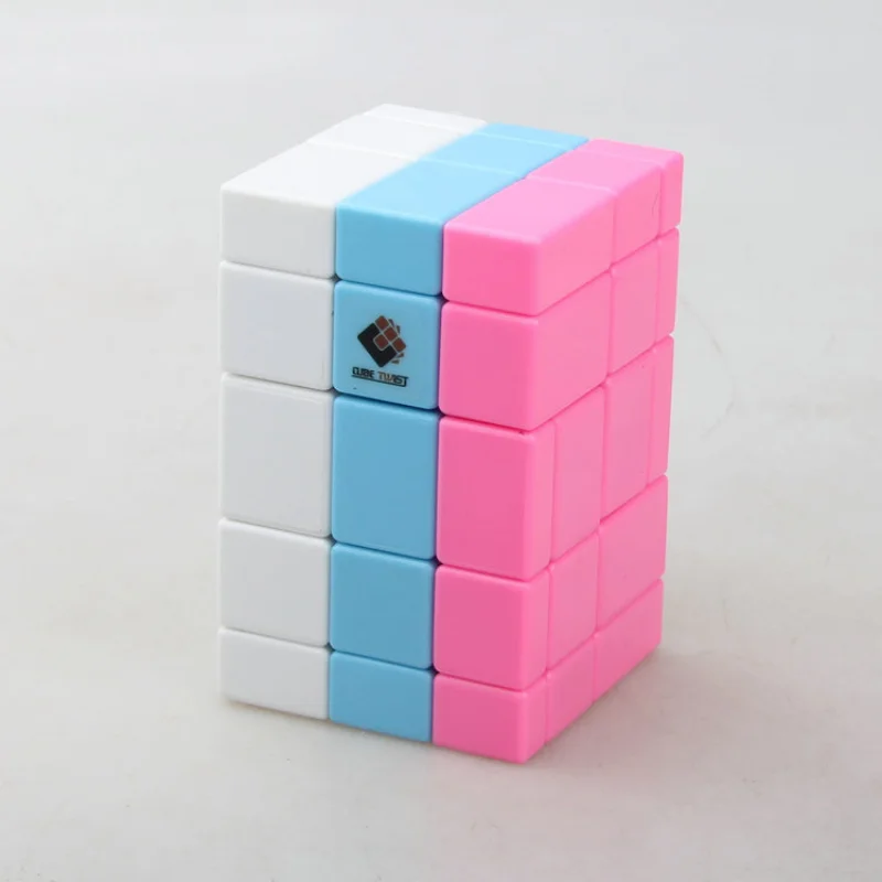 Três cores espelho cubo mágico, 3x3x3, puzzle velocidade profissional, torção, brinquedo educativo, anti-stress