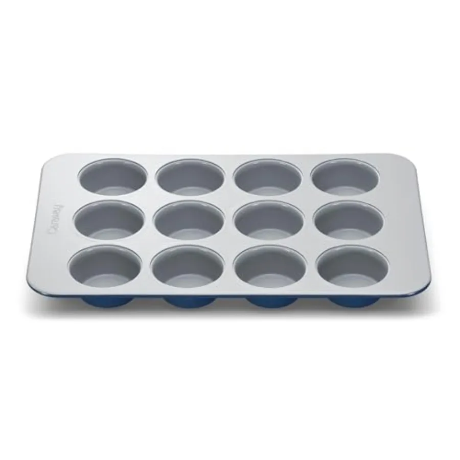 

Non-Stick Ceramic 12-Cup Muffin Pan - Naturally Slick Ceramic Coating - Non-Toxic PTFE and PFOA Free - Perfect for Cupcakes Muf