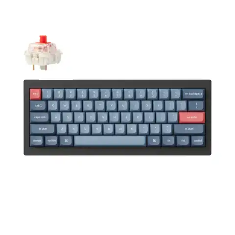 Keychron V4 Max 60% Layout QMK/VIA Wireless Custom Mechanical Keyboard RGB Backlight Gateron Switch Double-Shot PBT Keycaps