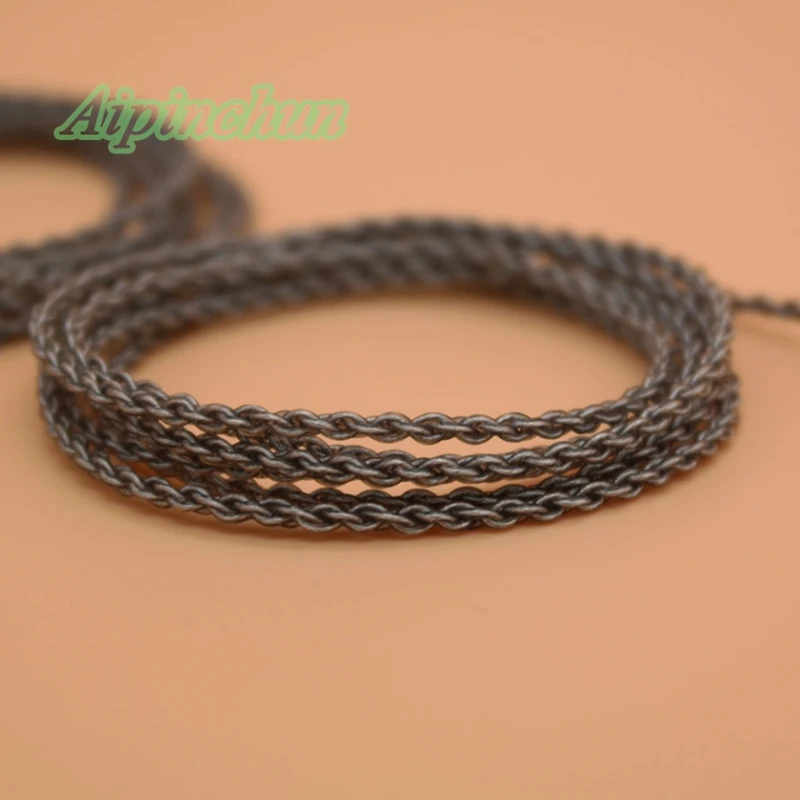Aipinchun DIY 오디오 이어폰 케이블, 헤드폰 수리 교체, 실버 도금 OCC 와이어 소프트 코드, 120cm