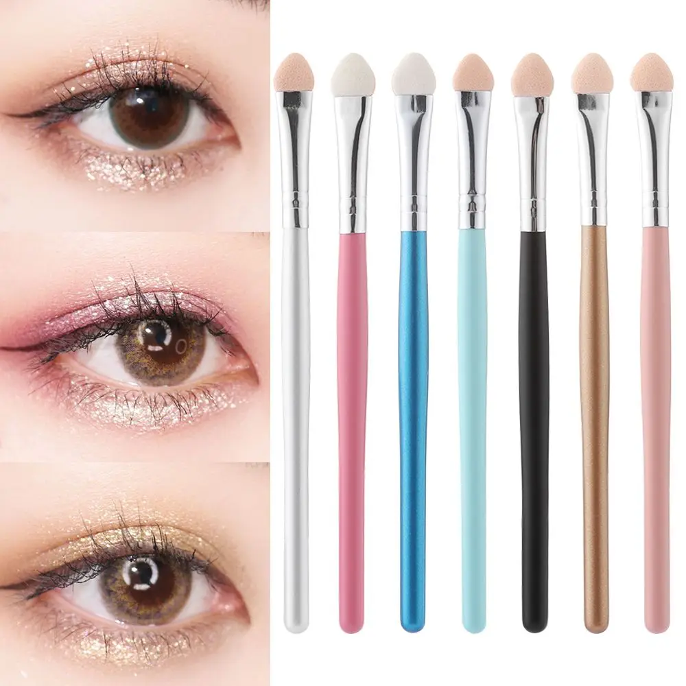 Long Handle Applicator เครื่องสําอางค์ Eyebrow ฟองน้ําอายแชโดว์แปรงอายไลเนอร์ผู้หญิงแต่งหน้าเครื่องมือแปรงอายแชโดว์