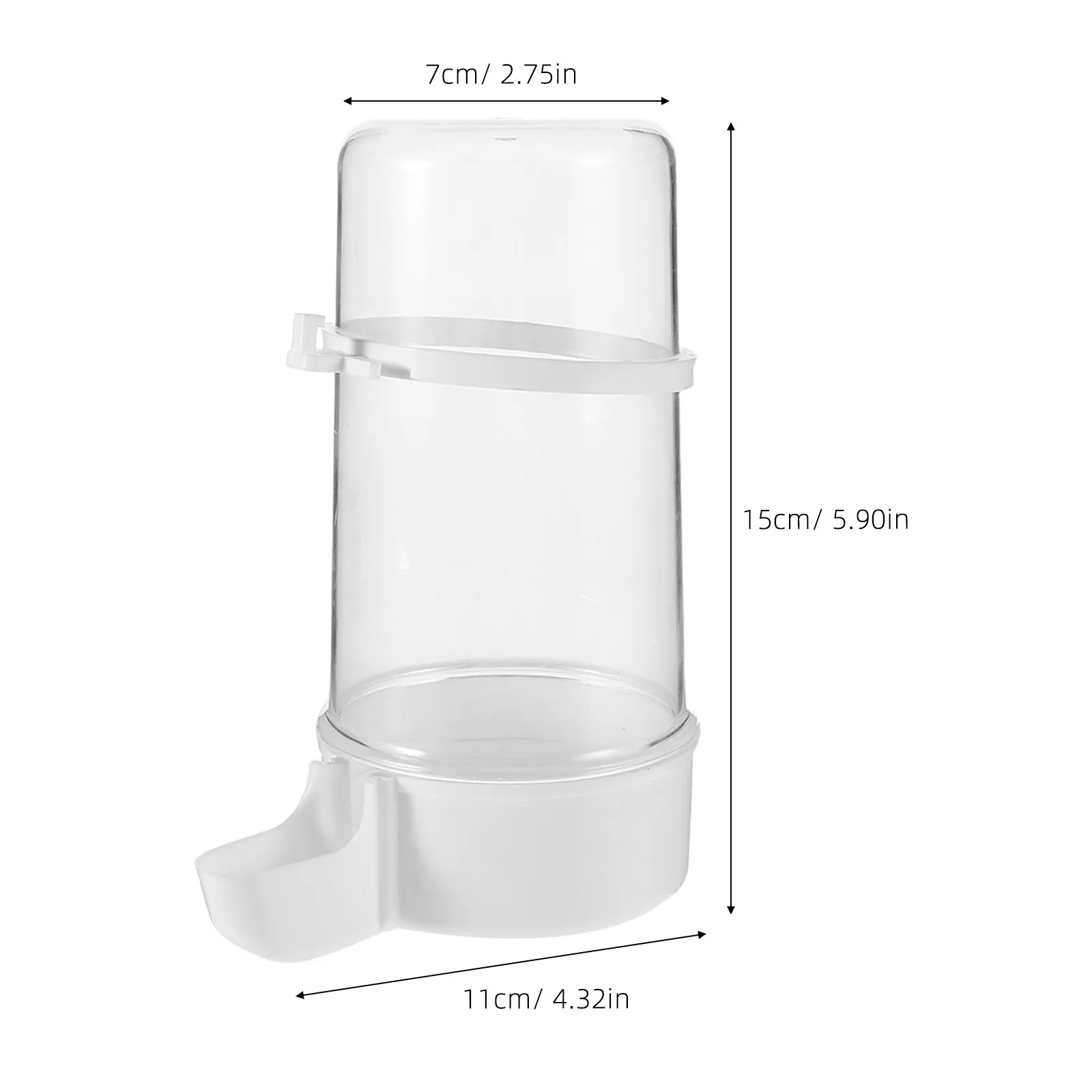 2Pcs Chicken Waterer Automatic Poultry Feeder Set for Small Birds Chicks Barn Animals Portable Lightweight Water-Saving Bird
