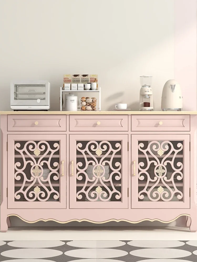 Sideboard Cabinet Lobby Entrance Cabinet Pink Curio Cabinet Furnishings Sideboard