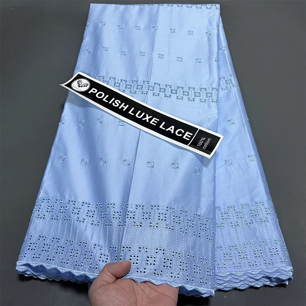 2026 African Nigerian High Quality Sequins Tulle Lace Fabric Sewing Prom Dresses Embroidery Guipure cotton 5Yad hz1432