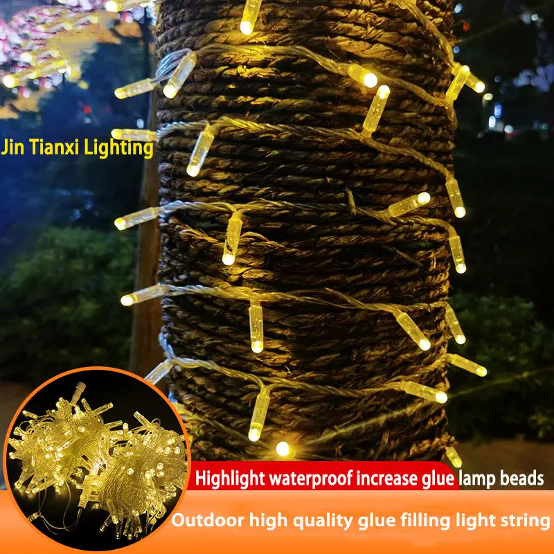 

led glue filling light string outdoor lights festival camping atmosphere lighting engineering decorative lights IP67 waterproof