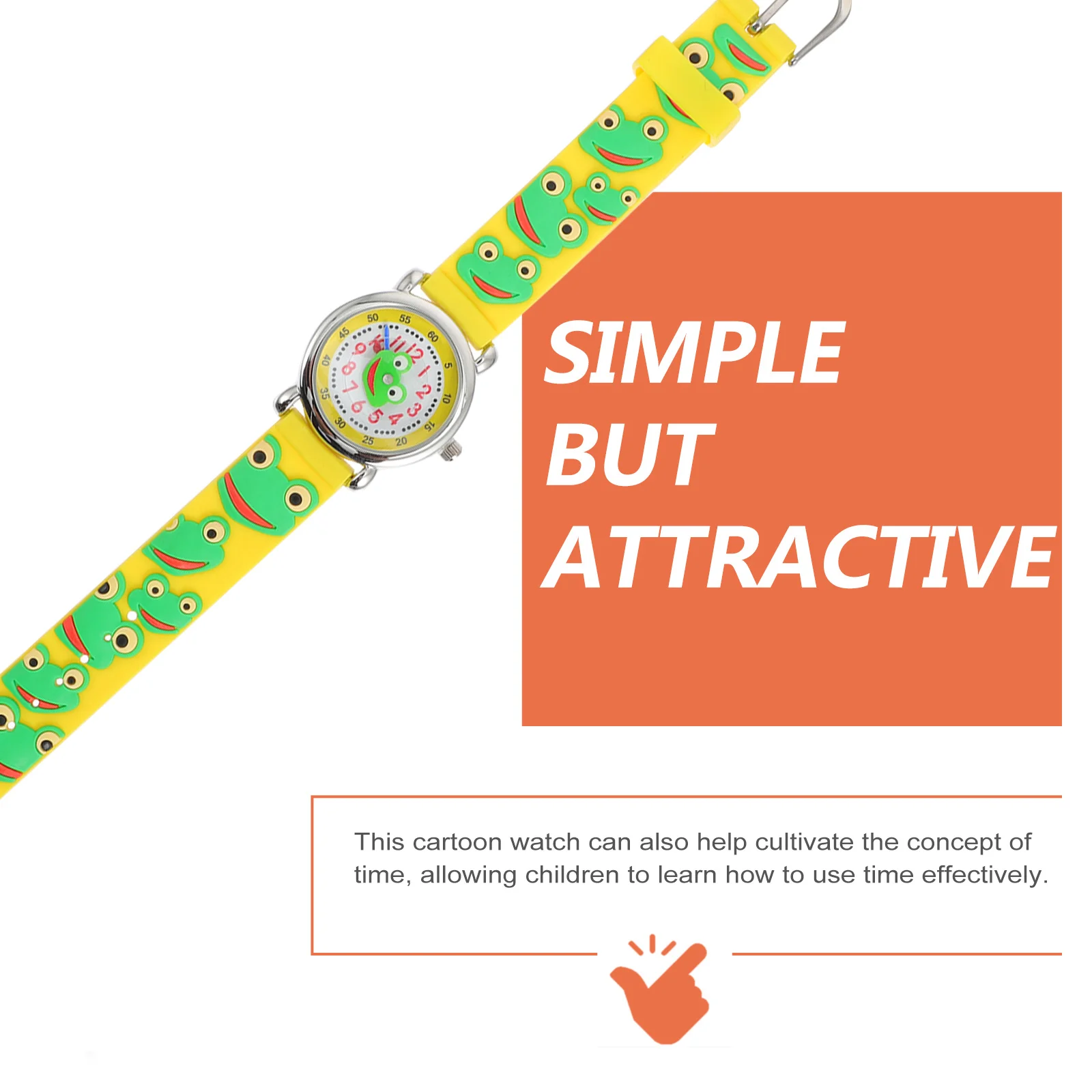 1pc 3D Frog Watch Cartoon Silicone Wristwatch For Outdoor Waterproof Timepiece For Gift