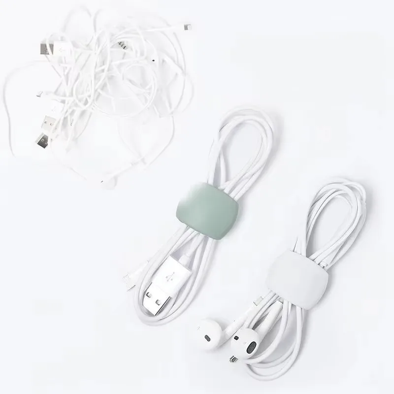 10/5/1 Pcs Charge Cable Protectors Travel Data Cord Clip Decoration Earphone Charging Cables Storage Buckle Cable Organizer